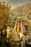 John Maler Collier Queen Guinevre's Maying china oil painting artist